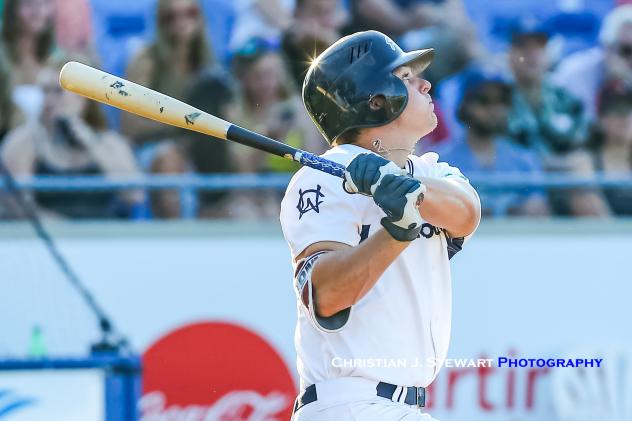 Hunter Vansau of the Victoria HarbourCats added to his team leading career home run total