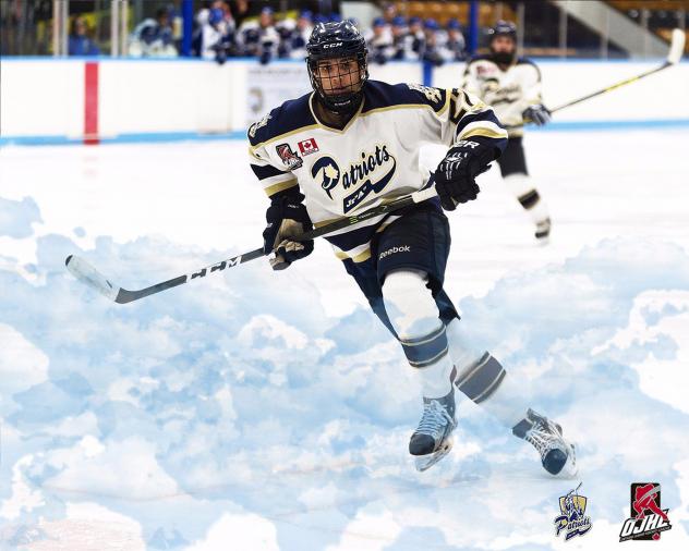 Forward Colton Kalezic with the Toronto Patriots of the Ontario Junior Hockey League
