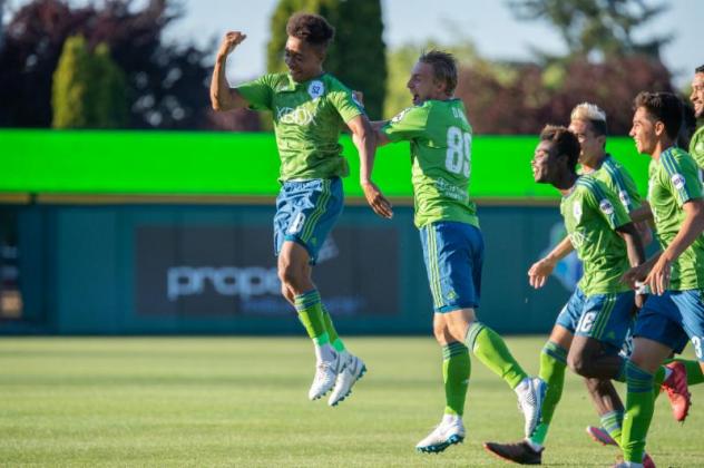 Antonee Burke-Gilroy scored the first goal of his Seattle Sounders FC 2 career