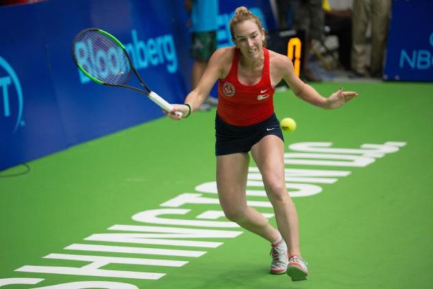 Madison Brengle concentrates on a shot for the Washington Kastles