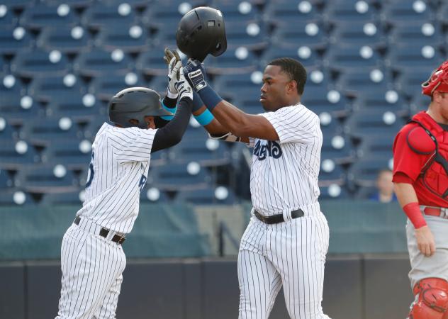 Ronald Torreyes and Steven Sensley of the Tampa Tarpons