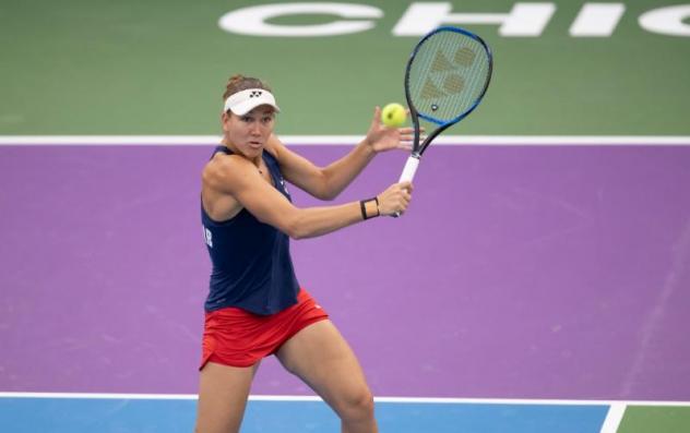 Nicole Melichar prepares to return a shot for the Washington Kastles