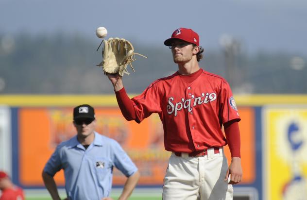 Spokane Indians pitcher Jake Latz