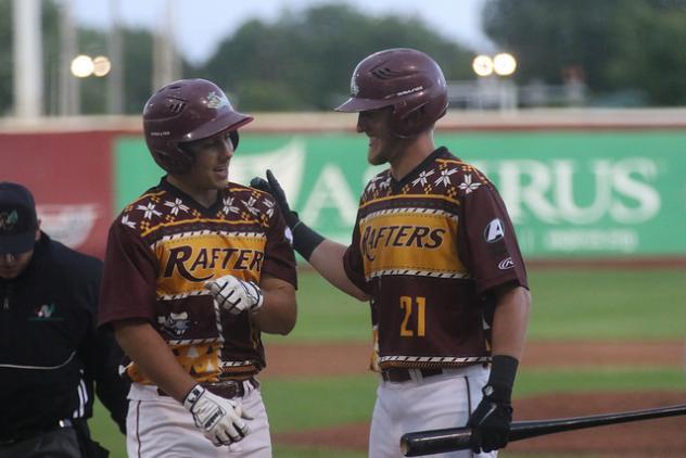 Wisconsin Rapids Rafters share a laugh