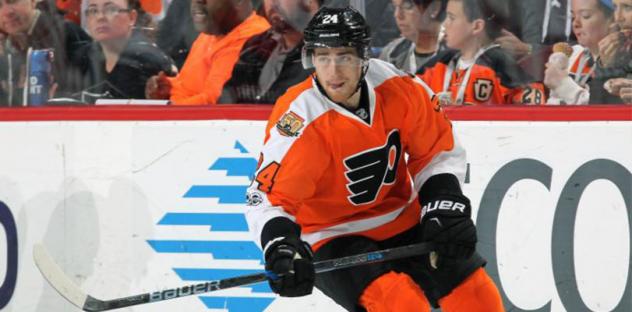 Forward Matt Read with the Philadelphia Flyers