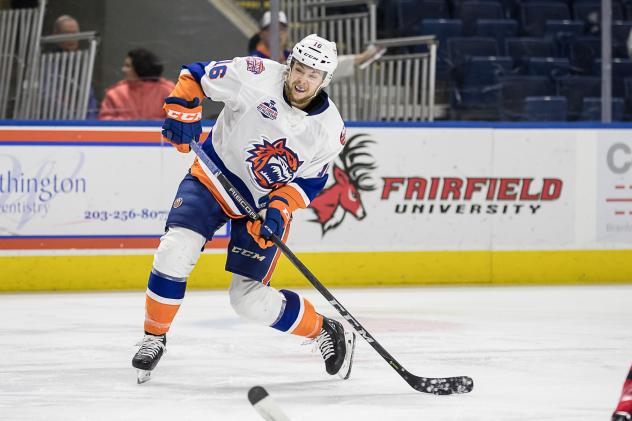 Forward Kyle Schempp with the Bridgeport Sound Tigers