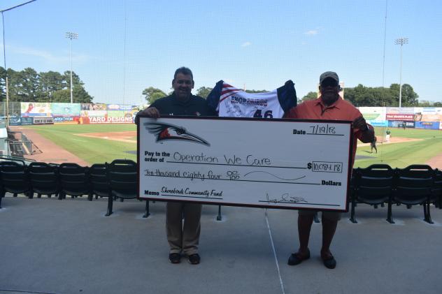 Delmarva Shorebirds Present Donation to Operation We Care