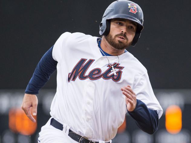 Infielder/outfielder Jayce Boyd with the Binghamton Mets