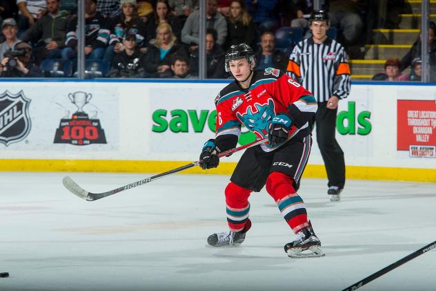 Kelowna Rockets defenceman Kaedan Korczak