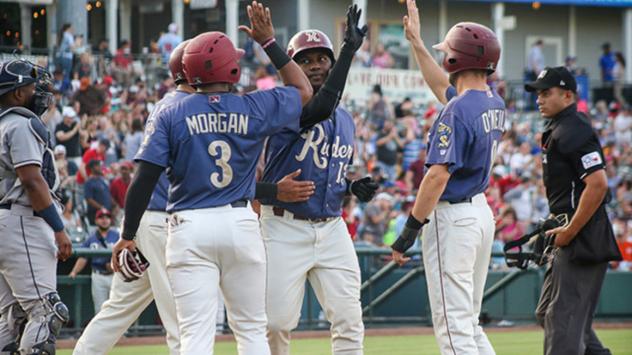 Frisco RoughRiders congratulate Juremi Profar on his grand slam
