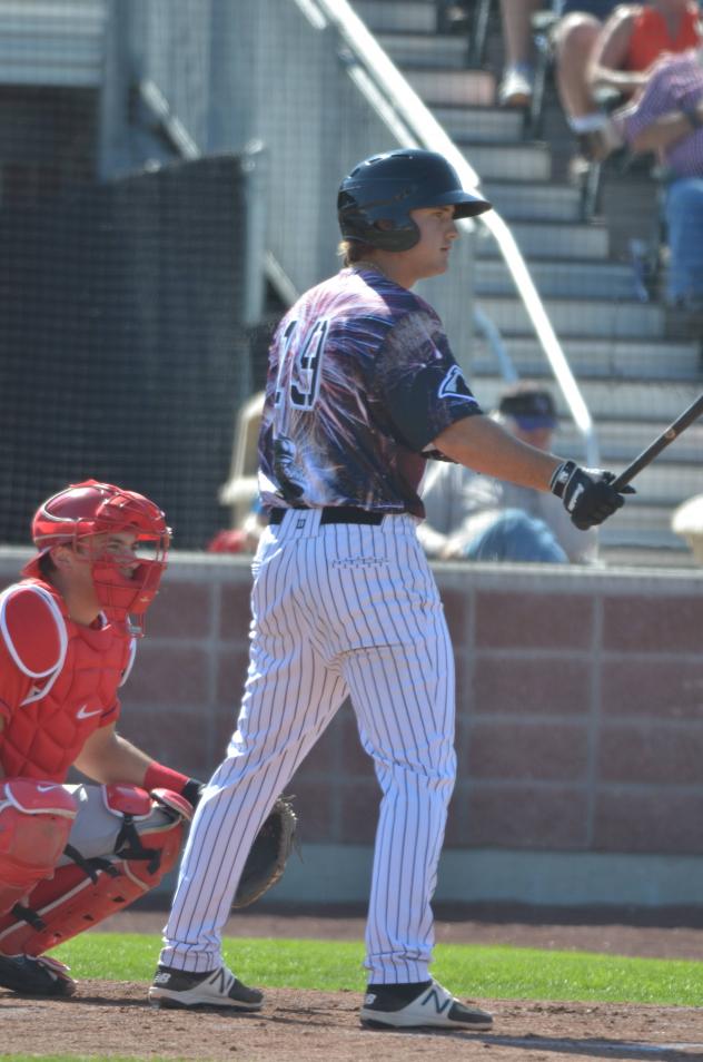 Idaho Falls Chukars First Baseman Reed Rohlman at bat