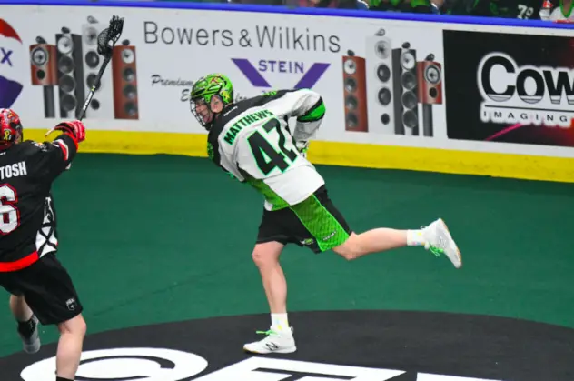 2018 NLL MVP Mark Matthews of the Saskatchewan Rush