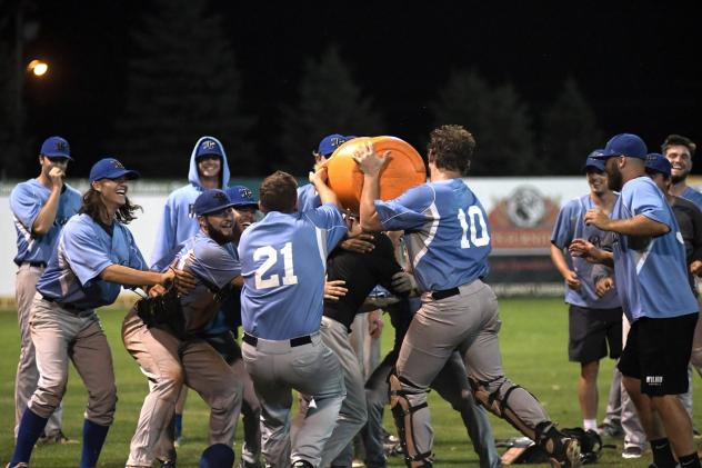 Watertown Rapids celebrate clinching a playoff berth