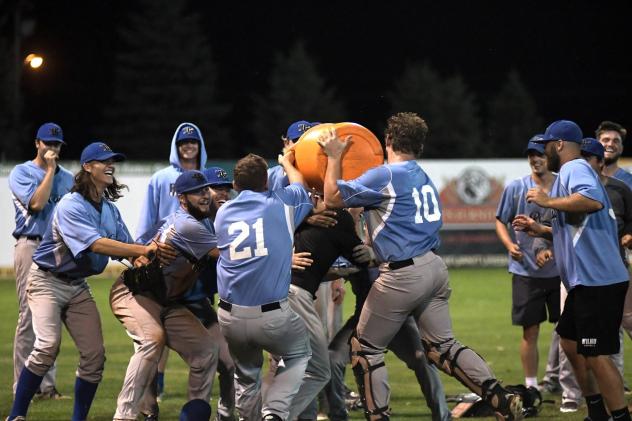 Watertown Rapids celebrate clinching a playoff berth