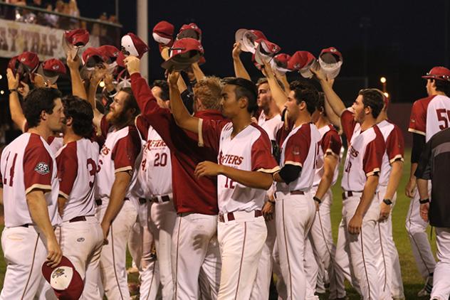 Wisconsin Rapids Rafters celebrate a win