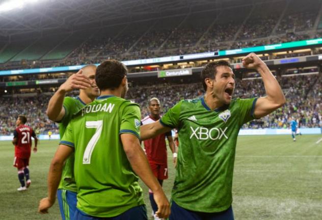 Seattle Sounders FC celebrates its fifth straight win