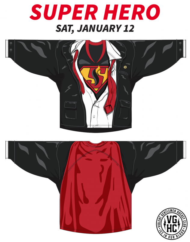 Stockton Heat Super Hero jersey