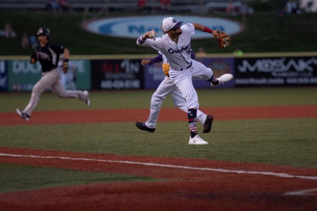 Lake Erie Crushers third baseman Dane Hutcheon