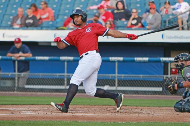 Moises Sierra's two-run double in the eighth gave the Syracuse Chiefs their first lead Wednesday
