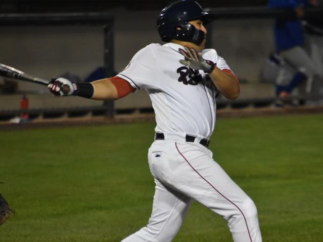Ramon Flores Takes a Swing for the Somerset Patriots