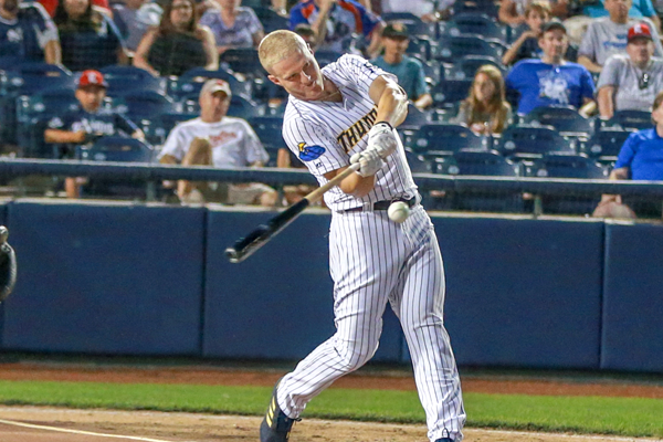 Trenton Thunder OF Trey Amburgey at the Case's Pork Roll Home Run Derby at ARM & HAMMER Park