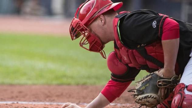 Vancouver Canadians catcher Brett Wright