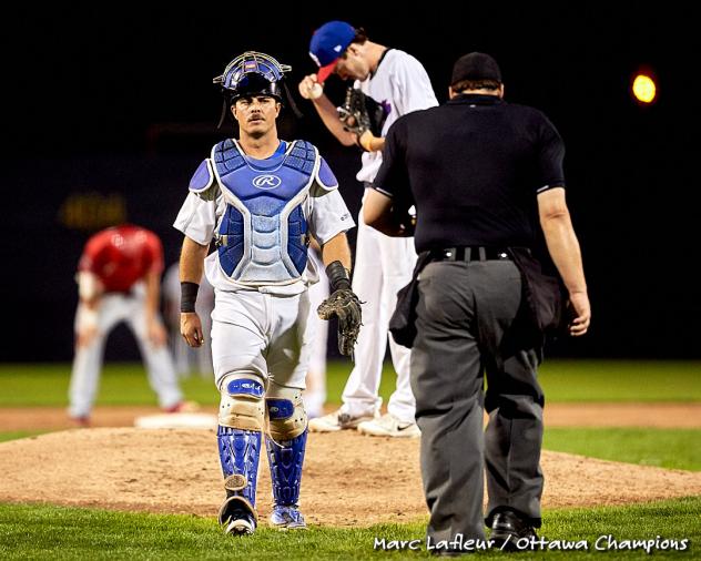 Ottawa Champions head back after a visit to the mound