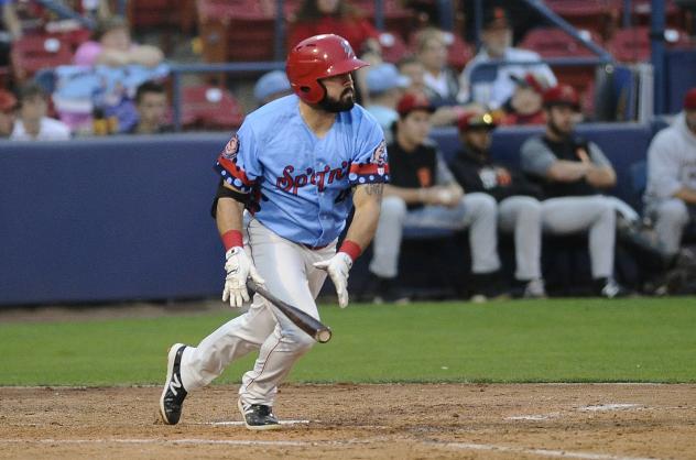 Spokane Indians right fielder Tanner Gardner
