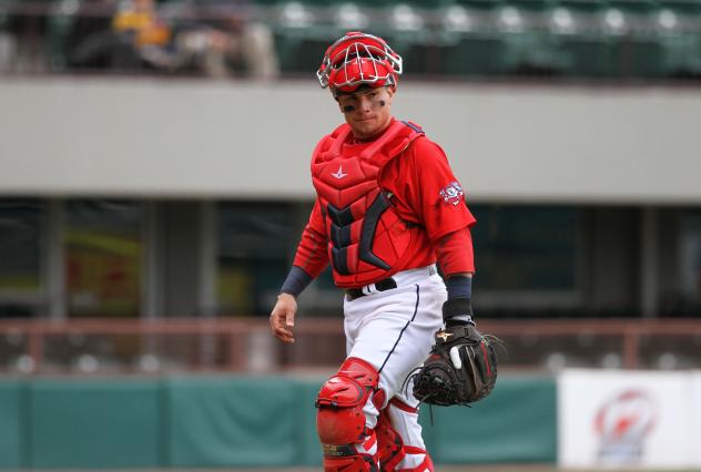 Catcher Christian Vazquez with the Pawtucket Red Sox