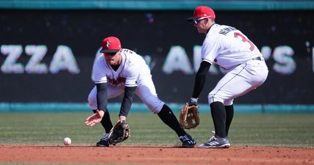 Shortstop Kevin Newman in the field for the Indianapolis Indians