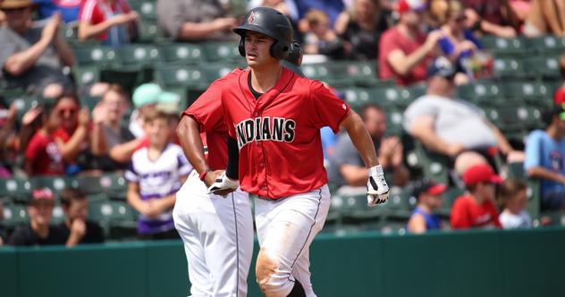 Indianapolis Indians second baseman Kevin Kramer rounds the bases