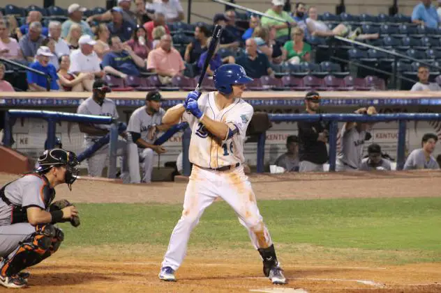 Brewer Hicklen at bat for the Lexington Legends