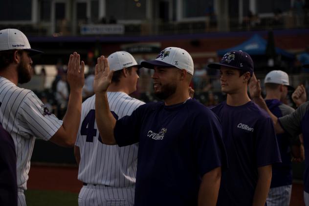 Lake Erie Crushers bench coach Emmanuel Quiles