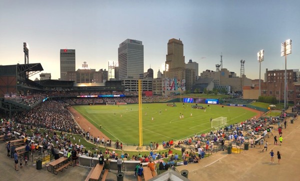 Autozone Park, host of the Tulsa Roughnecks and Colorado Rapids match