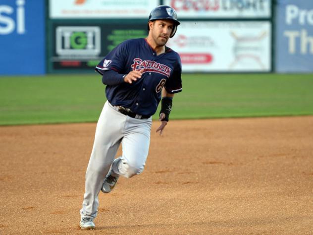 Alfredo Rodriguez of the Somerset Patriots on the basepaths