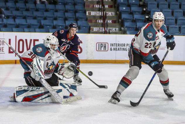 Kelowna Rockets vs. the Kamloops Blazers in WHL preseason action