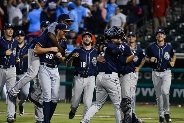 San Antonio Missions celebrate a Texas League Championship Series berth