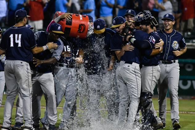 San Antonio Missions celebrate a Texas League Championship Series berth