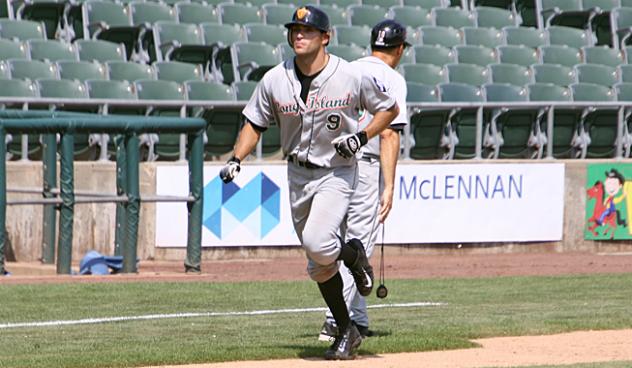 Anthony Vega of the Long Island Ducks rounds the bases