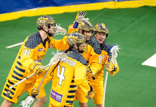 Georgia Swarm celebrate