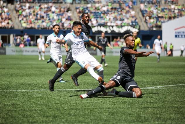 Raul Ruidiaz of Seattle Sounders FC made his MLS debut in a 2-0 Seattle win over Vancouver on July 21