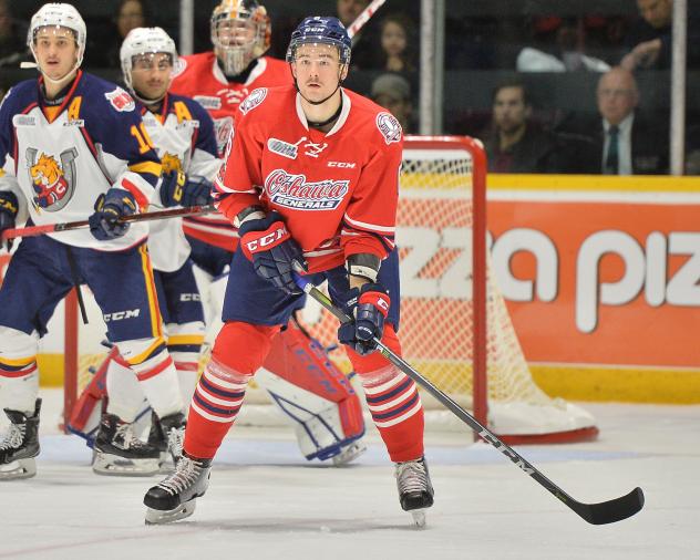 Defenceman Sean Allen with the Oshawa Generals