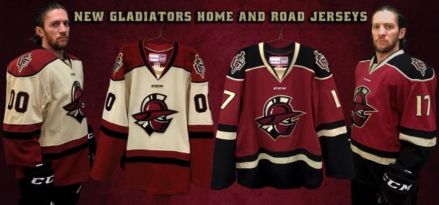 Atlanta Gladiators new home and road jerseys