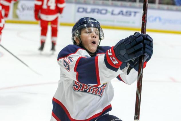 Cole Perfetti of the Saginaw Spirit