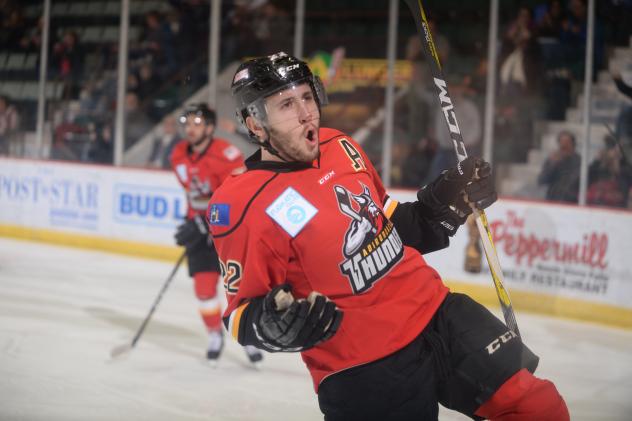 Forward Brian Ward with the Adirondack Thunder