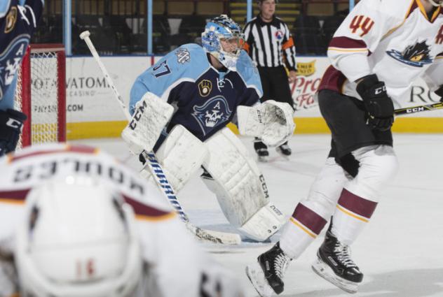 Goaltender Jake Paterson with the Milwaukee Admirals