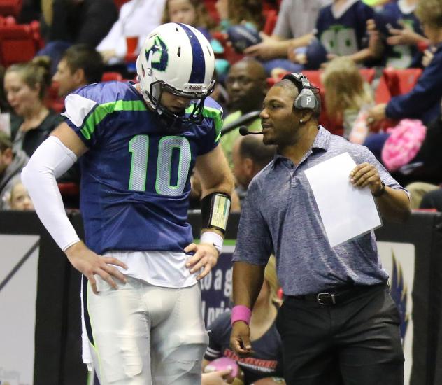 Hurtis Chinn coaching with the Nebraska Danger