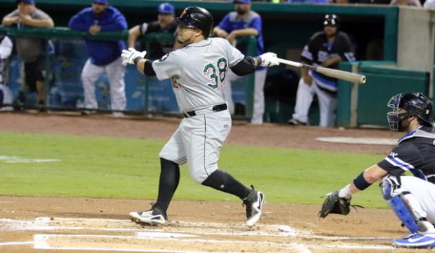 Ramon Cabrera at the plate for the Long Island Ducks