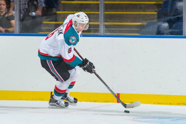Kelowna Rockets defenceman Kaedan Korczak