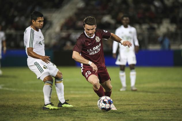 Sacramento Republic FC midfielder Jure Matjasic against Portland Timbers 2